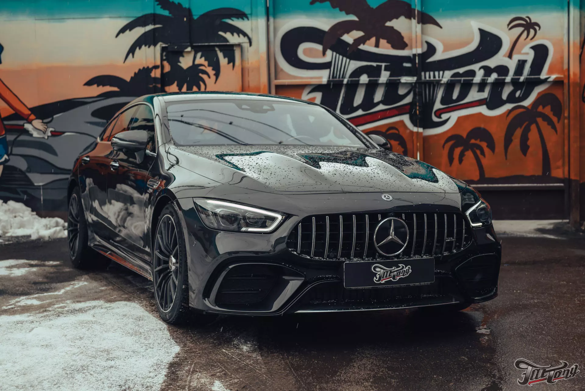 Mercedes-AMG GT 4 Door. Окрас бампера